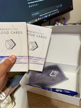Rocketbook Gray Cloud Cards - Reusable Smart Index Cards